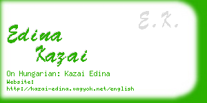 edina kazai business card